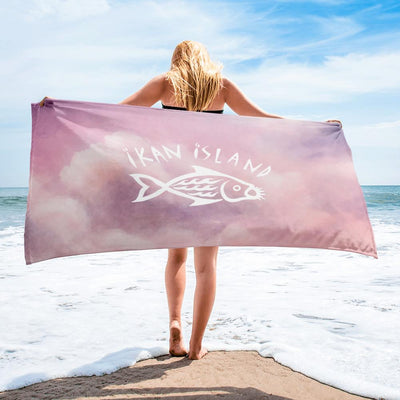 Pink Clouds Beach Towel - Ikan Island