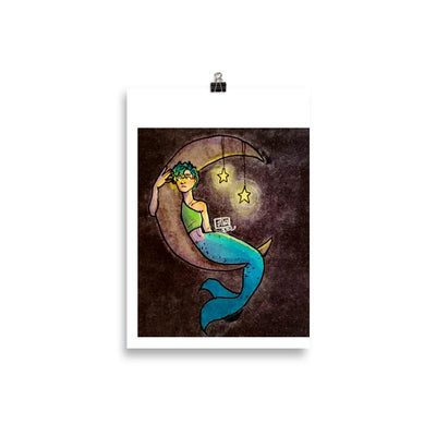Mermaid Moon Poster - Ikan Island